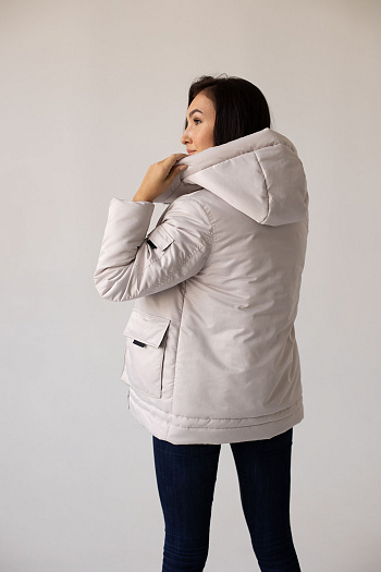 2 Куртка женская зимняя 23350 (бежевый)