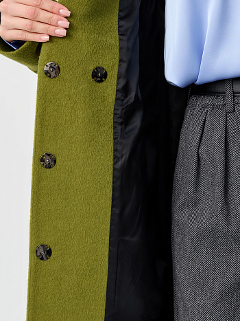 4 Пальто женское демисезонное 26820 (лайм ворсовый)