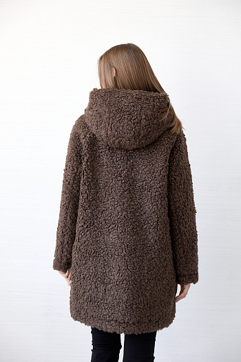 4 Шубка утеплённая 25552 шоколад