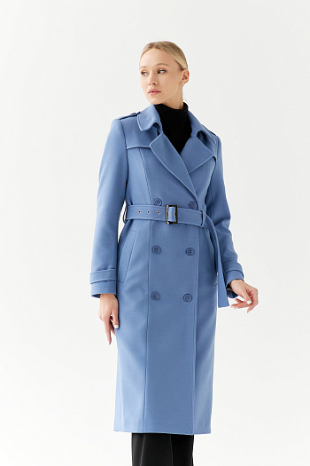 7 Пальто женское демисезонное 25797 (серо-голубой)