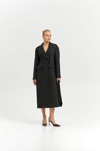 5 Пальто женское демисезонное 26102/о (ёлочка/серый)