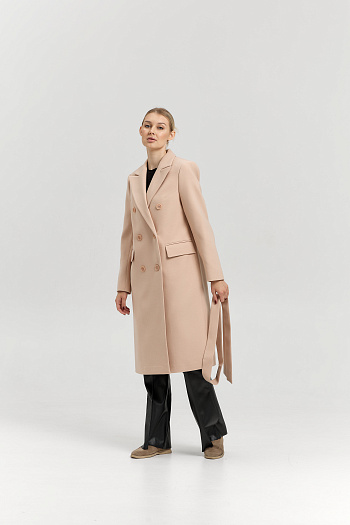 2 Пальто женское демисезонное 25775 (кремовый)