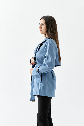 4 Плащ женский 2100 (серо-голубой)