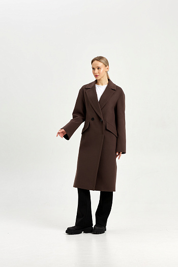 3 Пальто женское демисезонное 24710 (шоколад)