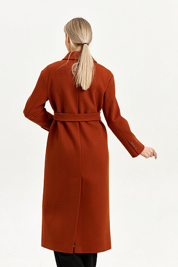 4 Пальто женское демисезонное 26102 (кирпичный)