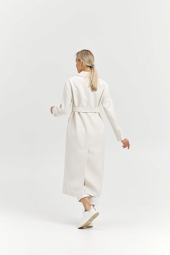 6 Пальто женское демисезонное 26102 (молочный/рубчик)