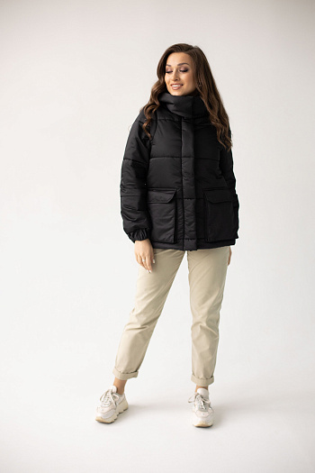 4 Куртка женская демисезонная 22670 (черный 3)