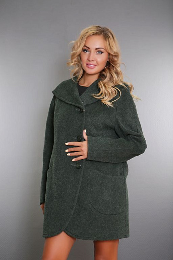 3 Пальто женское демисезонное 17509-800 (зеленый) 