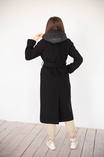3 Пальто женское демисезонное 23557 (черный )
