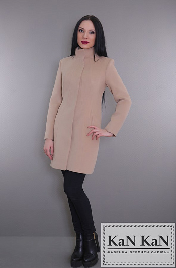 2 Пальто 890-057  (бежевый) 
