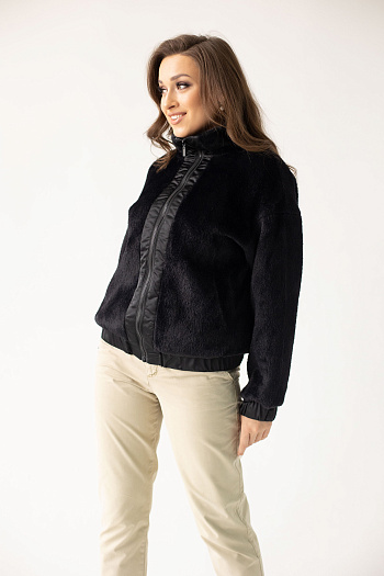 3 Куртка женская демисезонная 23790 (черный/тедди)