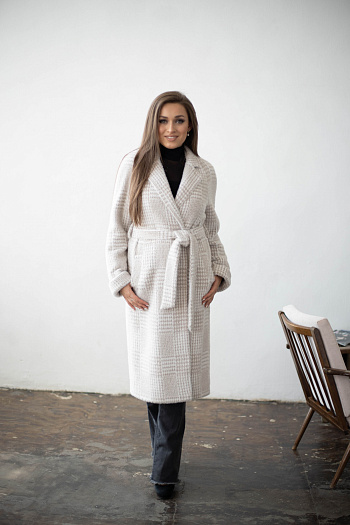 2 Пальто женское демисезонное 22555  (beige renata) 