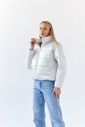 6 Куртка женская демисезонная 26750 (жемчужный)