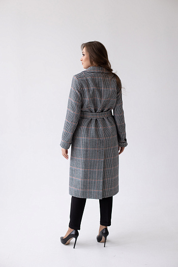 2 Пальто женское демисезонное 24106 (клетка britny)