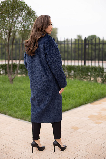 5 Пальто женское демисезонное 23470  (синий)