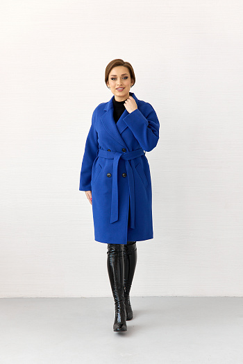 4 Пальто женское демисезонное 23220 (электрик)