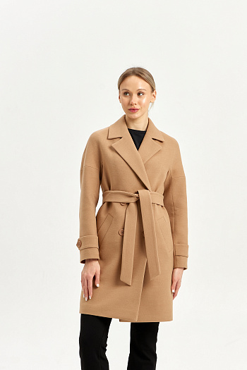 4 Пальто женское демисезонное 22970 (кэмел)