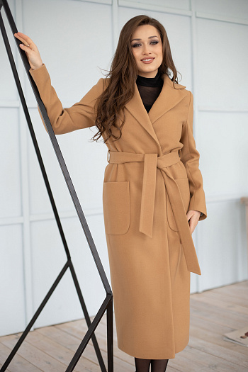4 Пальто женское демисезонное 22550 (кэмел)