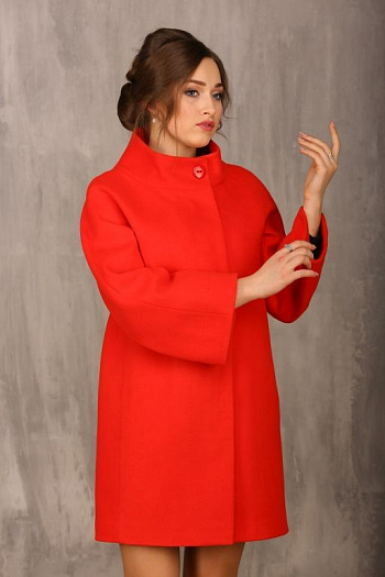 3 Пальто женское демисезонное 16301-890  (красный) 