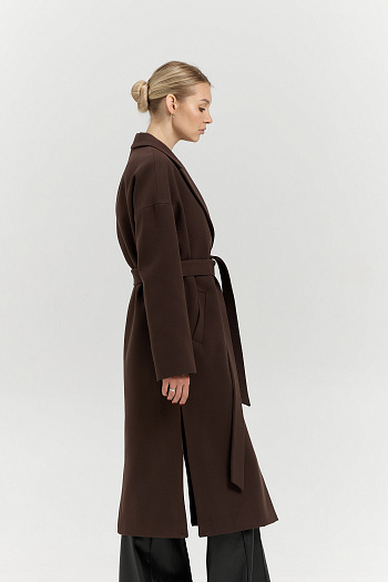2 Пальто женское демисезонное 26820 (шоколад)