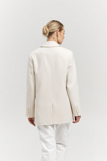 7 Пальто женское демисезонное 27100 (молочный/рубчик)