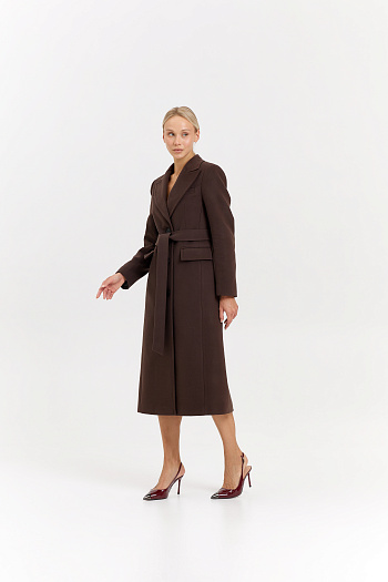 3 Пальто женское демисезонное 27210 (шоколад)