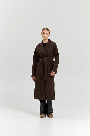 8 Пальто женское демисезонное 26820 (шоколад)