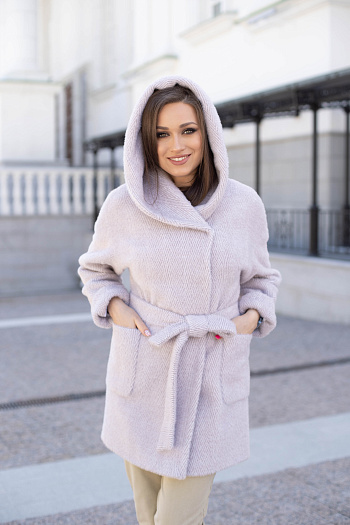 2 Пальто женское демисезонное 22450  (lilac) 