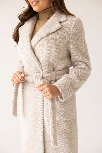5 Пальто женское демисезонное 23551 (beige)