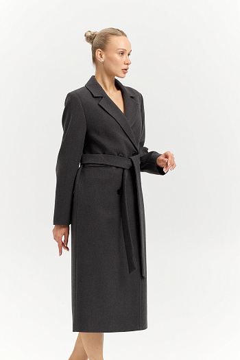 3 Пальто женское демисезонное 26880 (базальт/рубчик)