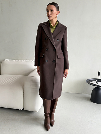 2 Пальто женское демисезонное 25775 (шоколад)