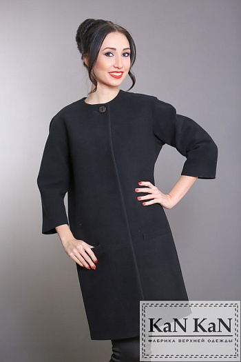 2 Пальто 15223-000  (черный) 