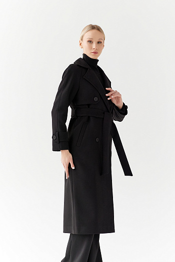 9 Пальто женское демисезонное 22960  (черный) 