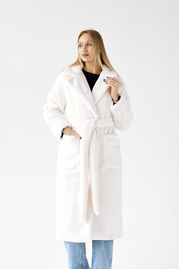 7 Пальто женское демисезонное 24558 (белый)