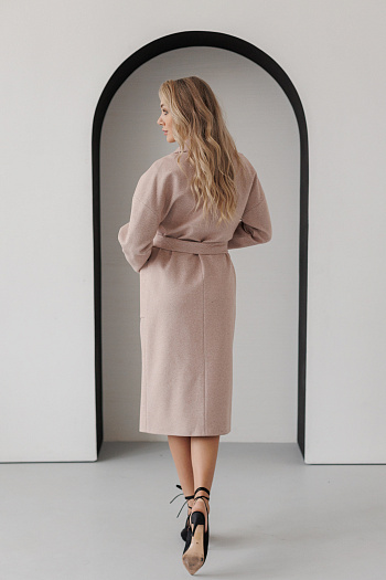 4 Пальто женское демисезонное 20550Р (песочный диагональ)