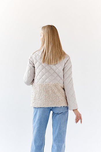 8 Куртка женская демисезонная 24130 (айвори)