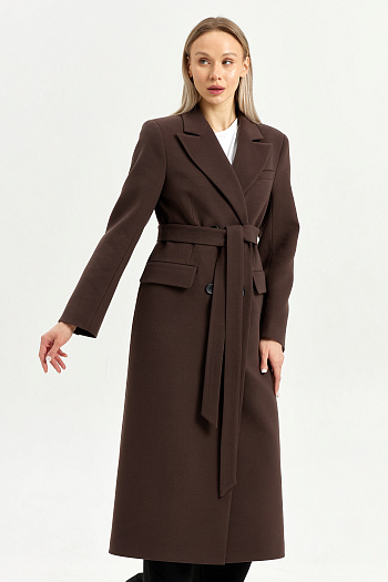 10 Пальто женское демисезонное 26895 (шоколад)