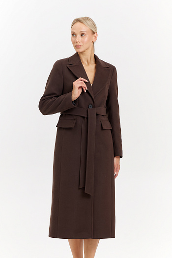 5 Пальто женское демисезонное 27210 (шоколад)