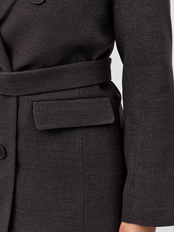 5 Пальто женское демисезонное 26897 (темно-серый)