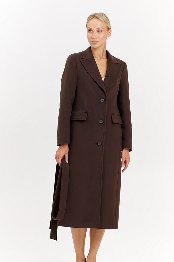 9 Пальто женское демисезонное 27210 (шоколад)