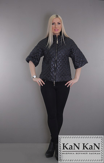 2 Куртка 16-07  (черный (красн./стеж.)) 