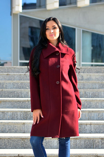 3 Пальто 18950  (бордовый) 