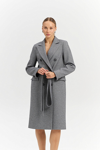 5 Пальто женское демисезонное 25775 (пепельный/ёлочка)