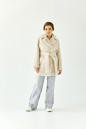 4 Пальто женское демисезонное 23700 (бежевый)