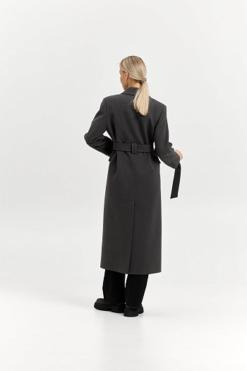 4 Пальто женское демисезонное 26326 (базальт/рубчик)