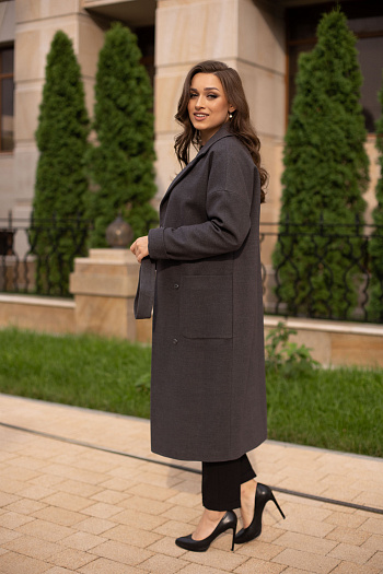2 Пальто 20550  (серый/к)