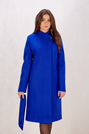 2 Пальто 18188  (василек/ рубчик)