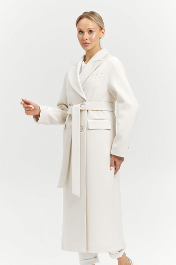 10 Пальто женское демисезонное 26102 (молочный/рубчик)