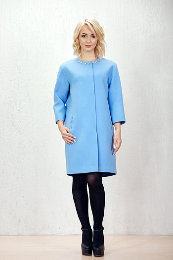 2 Пальто 19120 (голубой/к)