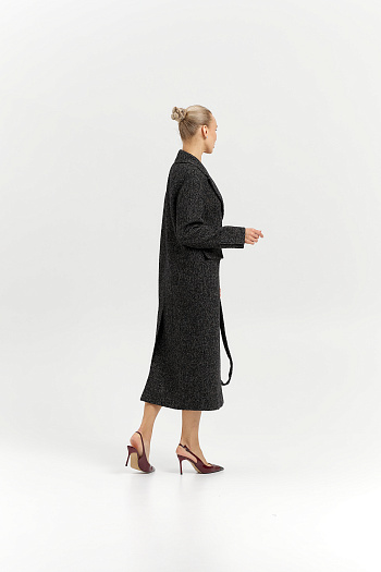 5 Пальто женское демисезонное 26102/о (ёлочка/серый)